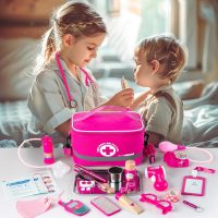 Doctor Kit for Kids Girls, 34 Pcs Kids Doctor Kit for Toddlers 3-5 with Medical Storage Bag & Real Stethoscope, Pretend Play Set for Boys Girls Fun Role Playing Game - Image 3