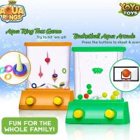 YoYa Toys Aqua Rings Handheld Water Game - Set of 2 - Water Ring Toss and Basketball Hoop Toy - Gift for Ages 3 4 5 6 7 8 9 - Nostalgic 80's 90's Retro Mini Games - Fun Car Road Trip Travel Activities - Image 2