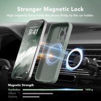 Magnetic for iPhone 13 Pro Case, Compatible with MagSafe, [Full Camera Protection][Screen Protector] Silicone Shockproof Protective Phone Case for iPhone 13 Pro 6.1", Calke Green - Image 4