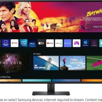 SAMSUNG 43" M70B Series 4K UHD USB-C Smart Monitor & Streaming TV, 4ms, 60Hz, HDR10, Wireless Display, Gaming and IoT Hubs, Alexa Built-in, 2022, LS43BM702UNXZA, Black - Image 3