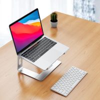 BESIGN LS03 Aluminum Laptop Stand, Ergonomic Detachable Computer Stand, Notebook Riser Compatible with Air, Pro, Dell, HP, Lenovo More 10-15.6" Laptops, Silver - Image 2