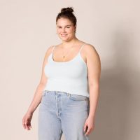 Amazon Essentials Women's Slim-Fit Camisole, Pack of 4, Black/Charcoal Heather/Light Grey Heather/White, Medium - Image 6