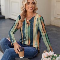Zeagoo Long Sleeve Shirts for Women Casual V Neck Fall Tops Dressy Summer Work Blouses Clothes - Image 5