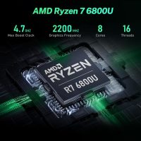 Beelink Mini PC, AMD Ryzen 7 6800U(up to 4.7GHz), 32GB LPDDR5 1TB PCIe4.0, Radeon 680M Graphics Triple 4K Display, Wi-Fi 6/BT5.2, Office Mini Desktop Computer - Image 3
