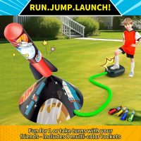 Toys Rocket Launcher for Kids - Launch up to 100 Ft, 8 Multi-Color Foam Rockets & Adjustable Launch Stand, Kids Outdoor Toys, Birthday Toys for Kids Boys Girls Age 3+ Years Old - Image 2