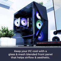 iBUYPOWER Slate MESH Gaming PC Desktop Computer Intel Core i7 14700F CPU, NVIDIA GeForce RTX 5070 12GB GPU, 32GB DDR5 RGB 5200MHz RAM, 1TB NVMe SSD, Windows 11 Home, Keyboard and Mouse - SMI7N5701 - Image 2