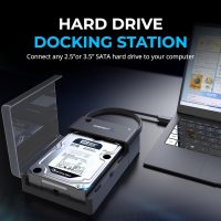 SABRENT USB 3.0 to SATA External Hard Drive Lay-Flat Docking Station for 2.5 or 3.5in HDD, SSD [Support UASP] (EC-DFLT) - Image 4