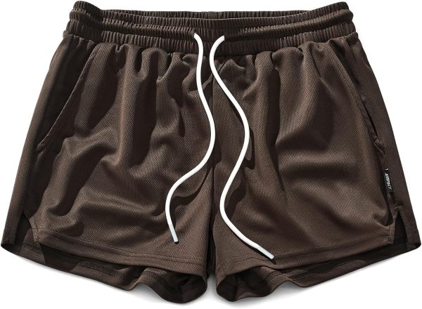 AIMPACT Mens Mesh Running Shorts 3 Inch Quick Dry Gym Athletic Workout Shorts for Men with Pockets