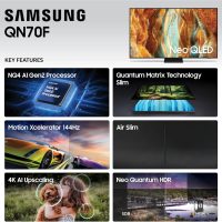 Samsung 85-Inch Class Neo QLED QN70F 4K Mini LED Smart TV (2025 Model) NQ4 AI Gen2 Processor, Quantum Matrix Technology Slim, Motion Xcelerator 144Hz, Samsung Vision AI, Alexa Built-in - Image 4