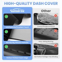 Dash Cover for 2025 2024 2023 Honda HR-V Dashboard Cover Mat for HR-V Accessories Sunshade Nonslip Mesh Protector No Glare HRV Protector Sunshield Black Trim - Image 4