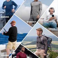 7 Pack Long Sleeve Shirts for Men - Quick Dry Moisture Wicking Sun Protection UV UPF T-Shirts for Fishing Workout Gym - Image 5