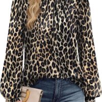 WIHOLL Long Sleeve Shirts for Women Mock Neck Tops Pleated Front Blouses Dressy Casual Fall Clothes 2025 Fashion - Image 3