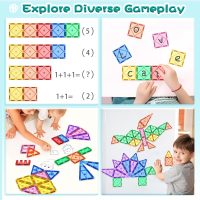 Magnetic Tiles Toddler Toys Magnetic Building Blocks for Kids Ages 3-12 STEM Educational Toys for Girls & Boys Sensory Play for Preschool Learning Classroom Must Have Decor - Image 9