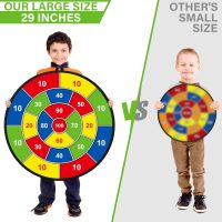 Large Dart Board for Kids, Kids Double-Sided Dart Board with Sticky Balls and Darts, Indoor/Outdoor Sport Fun Party Play Game Toys, Gifts for 3 4 5 6 7 8 9 10 11 12 Year Old Boys Girls - Image 2