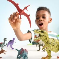 JOYIN Dinosaur Toys with Activity Play Mat & Storage Cage, 19 PCS Realistic Dinosaur Figures & Trees for Toddlers Kids Ages 3-5, Ideal for Boys and Girls Gift - Image 3