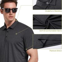 TELALEO 4/5 Pack Mens Polo Shirts Quick Dry Short Sleeve Golf T Shirt Performance Moisture Wicking Casual Workout - Image 4