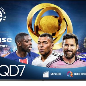 Hisense 85" Class QD7 Series Mini-LED 4K UHD Smart Fire TV (85QD7QF, 2025 Model) - QLED, Native 144hz, HDR10+, Dolby Vision, Dolby Atmos, Game Mode Pro, ALLM, Alexa Built in with Voice Remote, Black