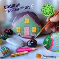 Dan&Darci Kids Rock Painting Kit - Glow in The Dark - Arts & Crafts Gifts for Boys and Girls Ages 6-12 - Craft Activities Kits - Creative Art Toys for 6, 7, 8, 9, 10, 11 & 12 Year Old Kid - Image 7