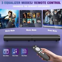 Sound Bar, 100W Sound Bar for Smart TV, Bluetooth 5.3 Soundbar, 2 in 1 Detachable Home Speaker Bass Effect, Home Theater Surround Sound, ARC/Optical/AUX/USB Connections, for TV/PC/Projectors - Image 4