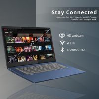 Lenovo IdeaPad Slim 3 Chromebook, 14″ FHD IPS Anti-Glare Touchscreen, MediaTek Kompanio 520, 4GB LPDDR4X, 224GB Storage(64GB eMMC+160GB Docking Station Set), Webcam, WiFi 6, Chrome OS, Blue - Image 5