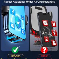 Qifutan Car Phone Holder Mount Phone Mount for Car Windshield Dashboard Air Vent Universal Hands Free Automobile Cell Phone Holder Fit for iPhone Smartphone Camera Mounts - Image 6