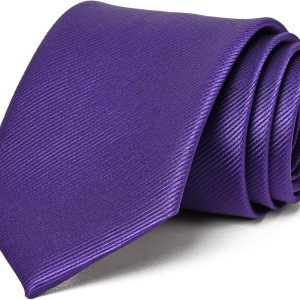 Generic Solid Color Tie, Formal Necktie for Men, Black