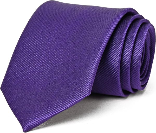 Generic Solid Color Tie, Formal Necktie for Men, Black