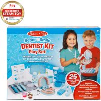 Melissa & Doug Super Smile Dentist Kit with Pretend Play Set of Teeth and Dental Accessories (25 Toy Pieces) Pretend Dentist Play Set, for Kids Ages 3+ - Image 3