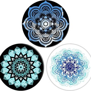 ChezMax Foldable Phone Stand 360° Swivel Grip for Mobile Phones and Tablets (3-Piece Pack) - Galaxy Mandala