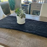 35x120 Inches Navy Blue Cheesecloth Table Runner , Boho Style Cheesecloth Tablecloth for Wedding, Party, Birthday, Holiday and Office Decor - Image 3