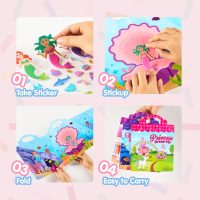 JOYIN 3 Sets Dress-Up Reusable Sticker Book for Toddlers, 3D Sticker Books for Kids 3 4 5, Travel Essentials, Airplane Activity Toys, Crafts Gifts, Birthday Gifts - Fashion, Mermaid, Princess - Image 7