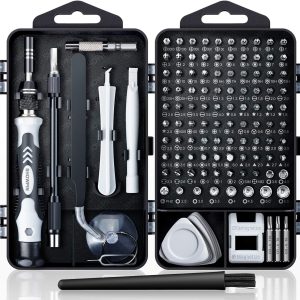 SHOWPIN 122 in 1 Precision Computer Screwdriver Kit, Laptop Screwdriver Sets with 101 Magnetic Drill Bits, Computer Accessories, Electronics Tool Kit Compatible for Tablet, PC, iPhone, PS4 Repair