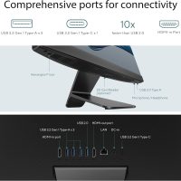 ASUS M3402 All-in-One, 23.8” FHD Touch Display, AMD Ryzen™ 5 7520U Processor, 16GB RAM, 512GB SSD, Windows 11 Home, Kensington Lock, Black, M3402WFA-PB504T - Image 5