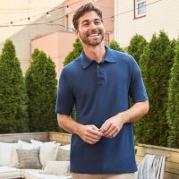 Hanes Men’s X-Temp Short Sleeve Polo Shirt, Midweight Men's Shirt - Image 7