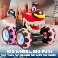 JOYIN 3 Pack Monster Truck Toy - Motion Activated Light-Up Cars for Toddlers - Monster Treads Lightning Wheels - Baby Toy Present - Press & Go Cars for Boys Girls Birthday Gifts - Image 5