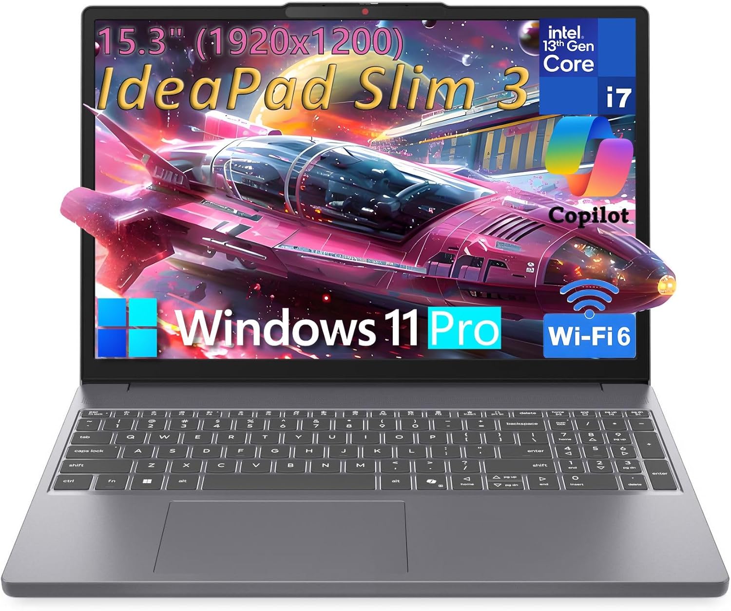 Lenovo Laptop Computer, Intel 10-Core i7-13620H (Beat Ultra 7 255U), 40GB DDR5 RAM, 1TB PCIe SSD, 15″ FHD+, WiFi 6, Bluetooth 5.2, Type-C, Copilot AI for Business & Home, Luna Grey, Windows 11 Pro