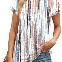 Alaroo Womens Summer Tops Short Sleeve Shirts Crew Neck Cute Trendy Tunic Blouses (S-3XL) - Image 2