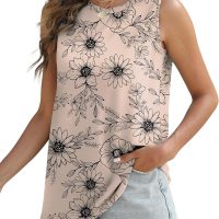 SAMPEEL Womens Tank Tops Eyelet Loose Casual Summer Tops Crew Neck Basic Sleeveless Shirts Trendy 2025 - Image 4