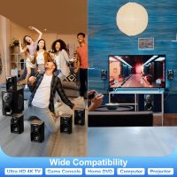 Bobtot Surround Sound Speakers Home Theater Systems - 700 Watts Peak Power 5.1/2.1Wired Stereo Speaker System 5.25" Subwoofer Strong Bass with Bluetooth HDMI ARC Optical Input - Image 8