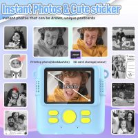 Kids Camera Instant Print, Christmas Birthday Gifts for Kids Age 3-12, Selfie Digital Camera with 1080P Videos,Toddler Portable Travel Cameras Toy for 4 5 6 7 8 9 Year Old Boys Girls-Blue - Image 3