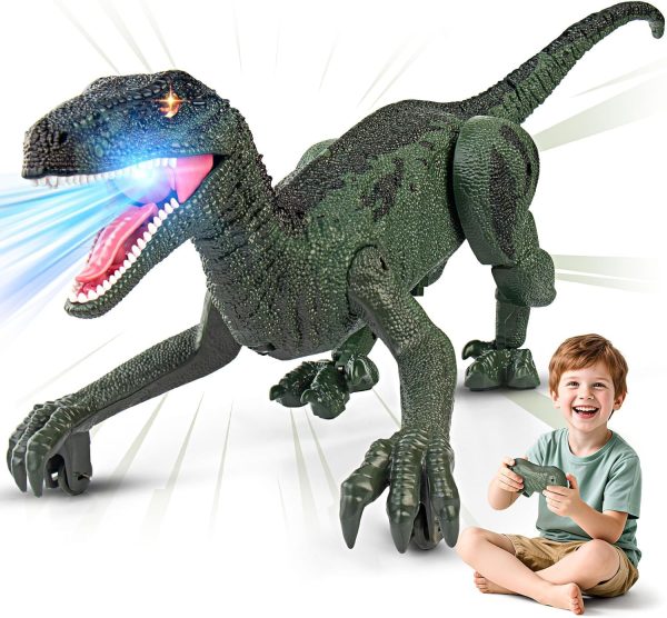 Dinosaur Toys for Kids 3-5, 5-7, 8-12, 2.4GHz Remote Control Dinosaur with Walking, Realistic Sounds, Demo Mode, Rechargeable Jurassic Toys for Birthdays, Parties, Children’s Day