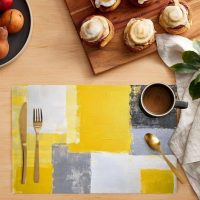 Abstract Watercolor Color Stitching Placemats for Dining Table Set of 4 Place Mats Indoor for Home Kitchen Non-Slip Table Mats - Image 2