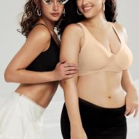 OEAK Womens Deep V Bras Wireless Comfortable Bra Supportive No Underwire Bras Tshirt Push Up Bralettes Plunge Seamless Bra - Image 7
