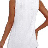 OFEEFAN Womens Tank Tops 2025 Flowy Peplum Tops for Women Dressy Sleeveless V Neck Babydoll Tank Tops - Image 5