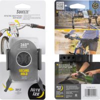 Nite Ize Squeeze Rotating Smartphone Bar Mount - Bike Mount Phone Holder for Handlebars - Phone Holster Accessories - Rotating Phone Holder with Easy-to-Squeeze Levers - Translucent - Image 9
