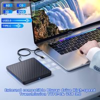 External Compatible Blu ray Drive Player Read/Write Compatible Bluray Burner Compatible USB 3.0 and Type-C DVD Burner Blu-ray/DVD/CD, BD Drive, Windows 7-11 & Mac, PC （Black） - Image 3