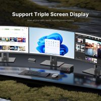 P4 Light Gaming Mini PC, Ryzen 7 5825U, 32GB RAM 1TB SSD, 11 Pro Triple 4K 60HZ Displays Desktop Computers, Support PS3 Emulator Micro PC, HDMI+DP+Type-C, WiFi 6E, BT5.2, Dual 2.5GbE LAN - Image 3