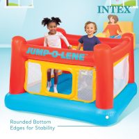 Intex Inflatable Jump-O-Lene Trampoline Bounce House with Crawl-Thru Door & Net - Indoor & Outdoor Backyard Blow-Up Bouncy Playhouse for Kids Ages 3-6 - Image 5