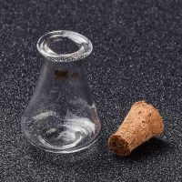 10Pcs Clear Glass Cork Bottles, Glass Empty Wishing Bottles DIY Vials for Home Decorations for Halloween christmas DIY Art Crafts Party Home Decoration, 1.7x2.7cm - Image 4