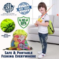 CozyBomB™ Magnetic Fishing Toys Game Set for Kids | Water Table Bathtub Kiddie Pool Party & Pole Rod Net, Plastic Floating Fish Toddler Color Ocean Sea Animals Birthday Age 3 4 5 6 Year - Image 6
